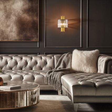 Aplica de perete MARGOT, 2 x E14, 40 W, 230 V, auriu