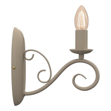 Aplica de perete MAURO 1xE14/15W/230V bej