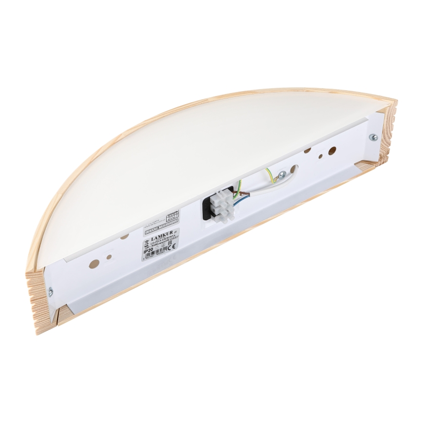 Aplica de perete NATURAL MODERN 1xE27/15W/230V din lemn de pin