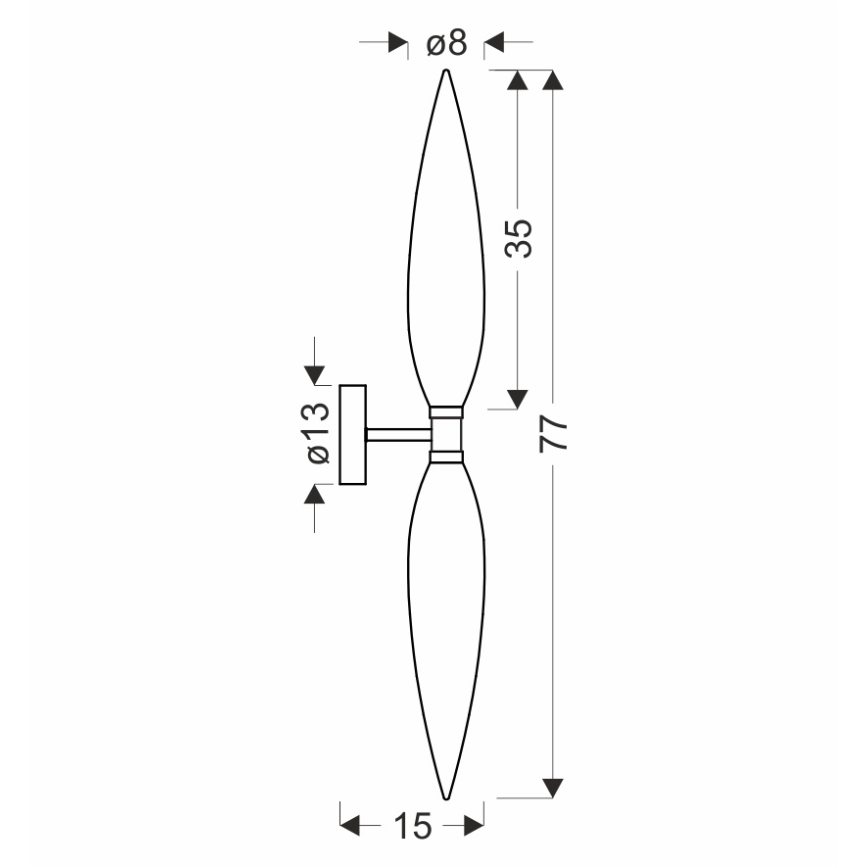 Aplica de perete NORDIC 2xG9/5W/230V negru/bej fumuriu