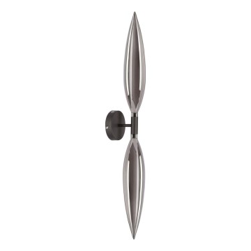 Aplica de perete NORDIC 2xG9/5W/230V negru/gri fumuriu