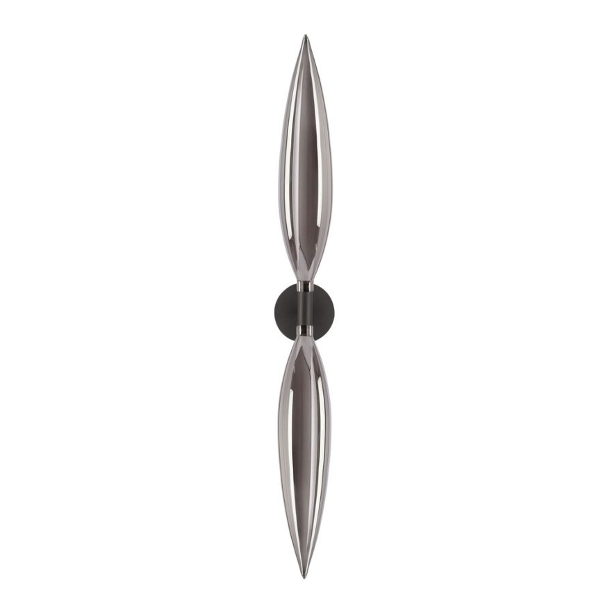 Aplica de perete NORDIC 2xG9/5W/230V negru/gri fumuriu