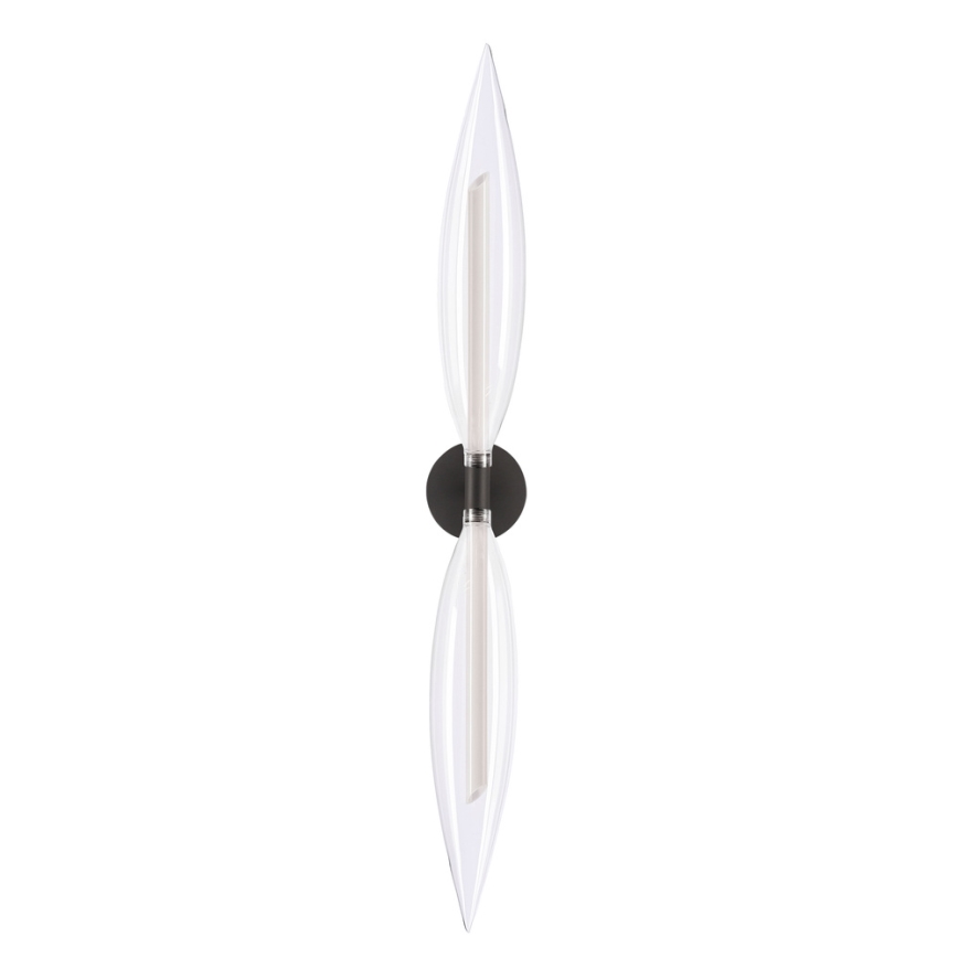 Aplica de perete NORDIC 2xG9/5W/230V negru/transparent