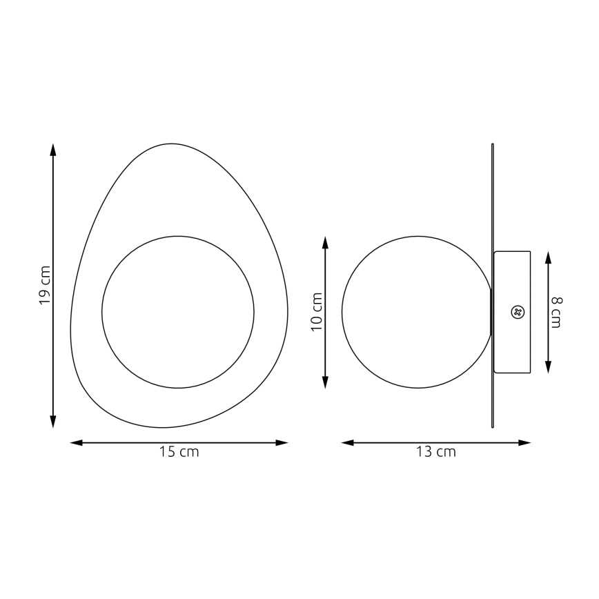 Aplica de perete OVO 1xG9/8W/230V negru
