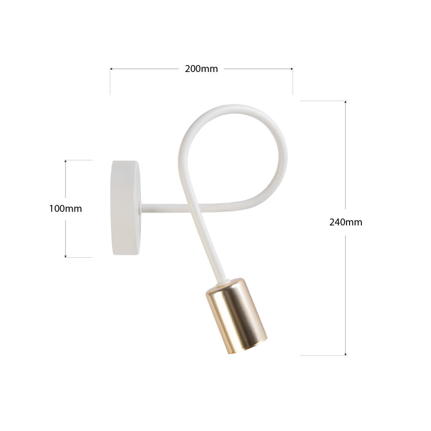 Aplica de perete OXFORD 1xE27/15W/230V alamă/albă