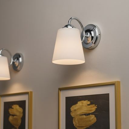 Aplică de perete PAFOS 1xE27/15W/230V, crom lucios