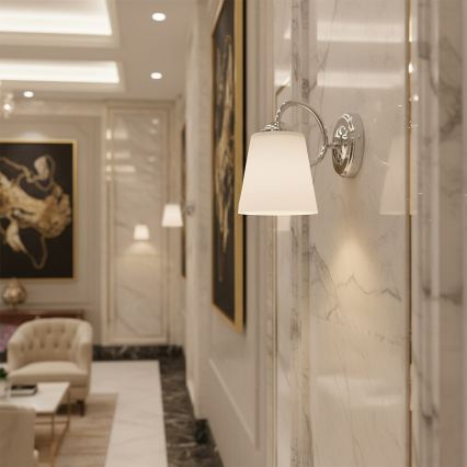 Aplică de perete PAFOS 1xE27/15W/230V, crom lucios