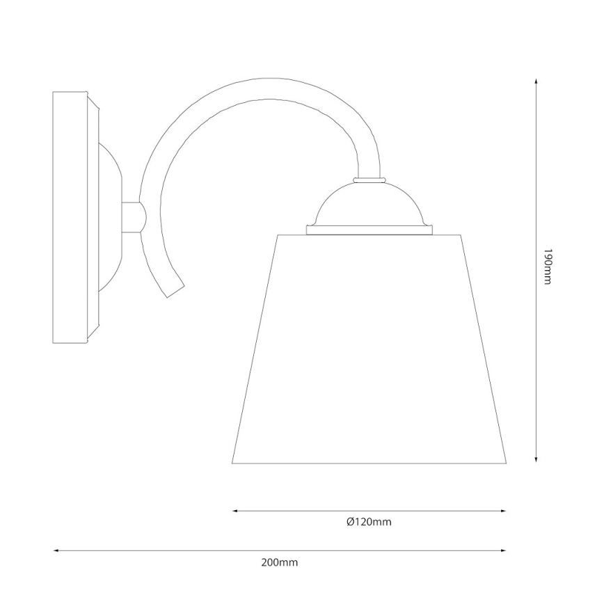 Aplica de perete PAFOS 1xE27/15W/230V, neagră