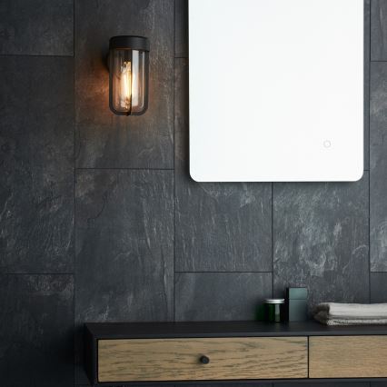 Aplica de perete pentru baie Endon 92859 - 1xE27/6W/230V IP44, neagră
