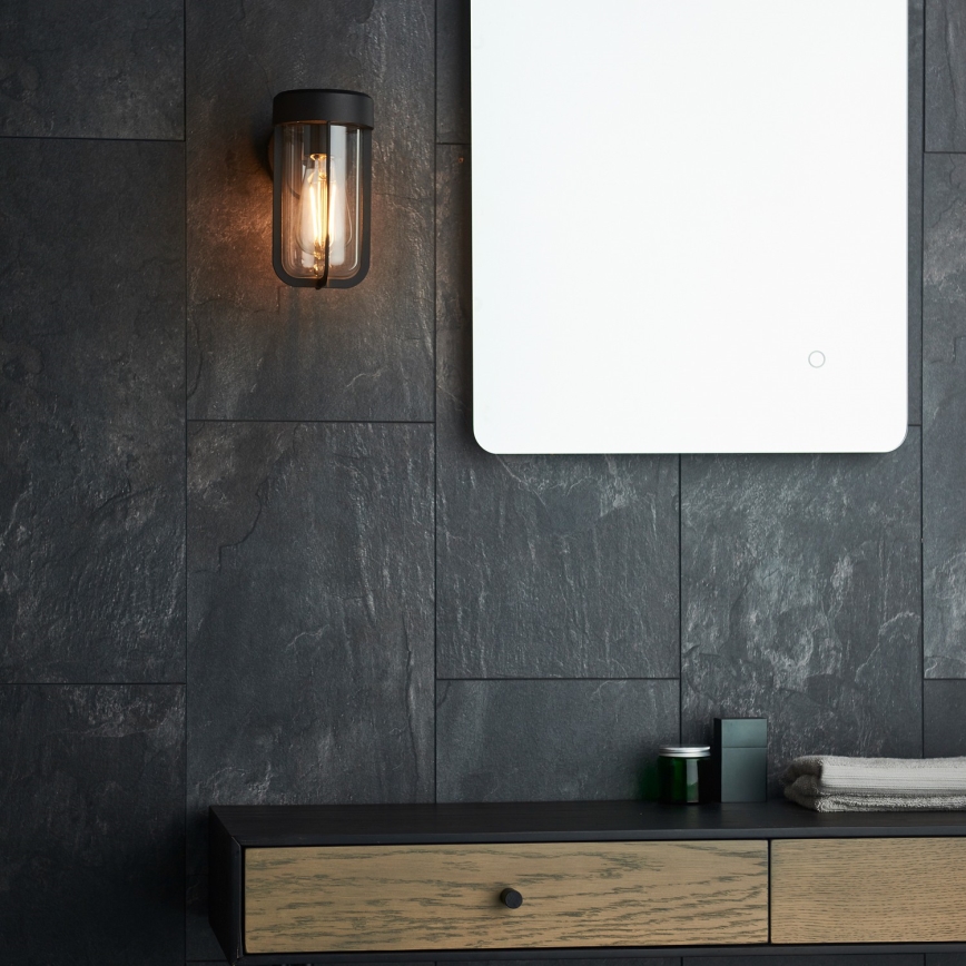 Aplica de perete pentru baie Endon 92859 - 1xE27/6W/230V IP44, neagră