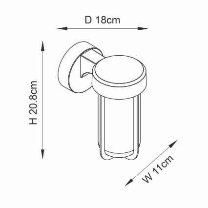 Aplica de perete pentru baie Endon 92859 - 1xE27/6W/230V IP44, neagră