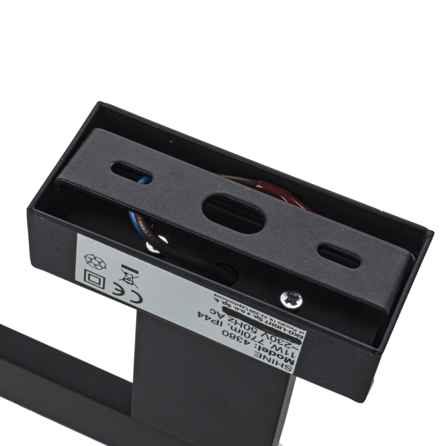 Aplica de perete pentru baie LED SHINE, 11W, 230V, 45 cm, IP44, neagră