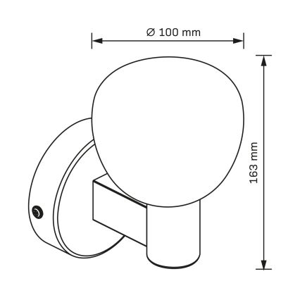 Aplica de perete pentru baie POLA, 1x G9, 5W, 230V, IP44, negru/transparent