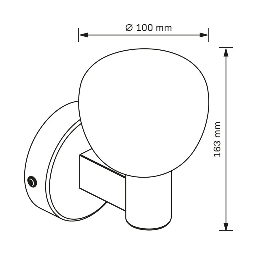 Aplica de perete pentru baie POLA, 1x G9, 5W, 230V, IP44, negru/transparent