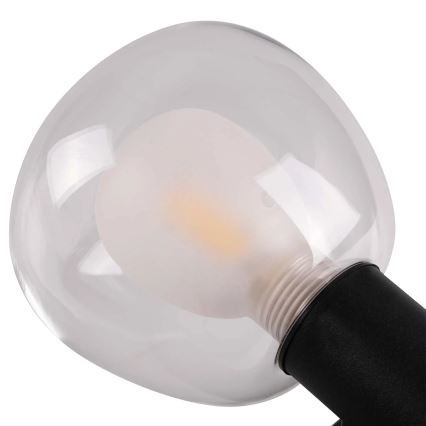 Aplica de perete pentru baie POLA 2xG9/5W/230V IP44 negru/sticlă transparentă