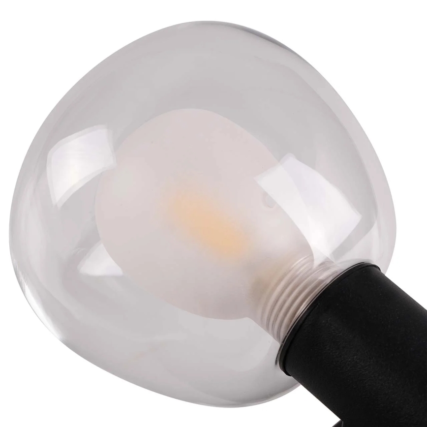 Aplica de perete pentru baie POLA 2xG9/5W/230V IP44 negru/sticlă transparentă