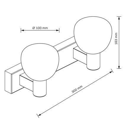 Aplica de perete pentru baie POLA 2xG9/5W/230V IP44 negru/sticlă transparentă
