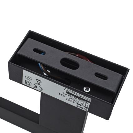 Aplică de perete pentru baie SHINE LED, 11W, 230V, 42 cm, IP44, neagră