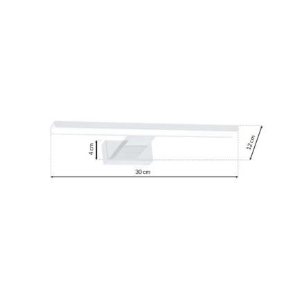 Aplica de perete pentru baie SHINE LED, 7W, 230V, 30 cm, IP44, albă