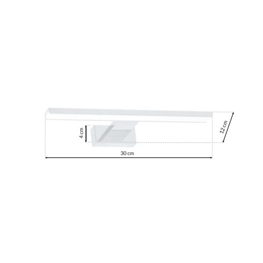 Aplica de perete pentru baie SHINE LED, 7W, 230V, 30 cm, IP44, albă