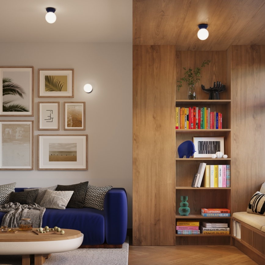 Aplica de perete pentru baie ZORI, 1xG9/8W/230V, IP44, albastră