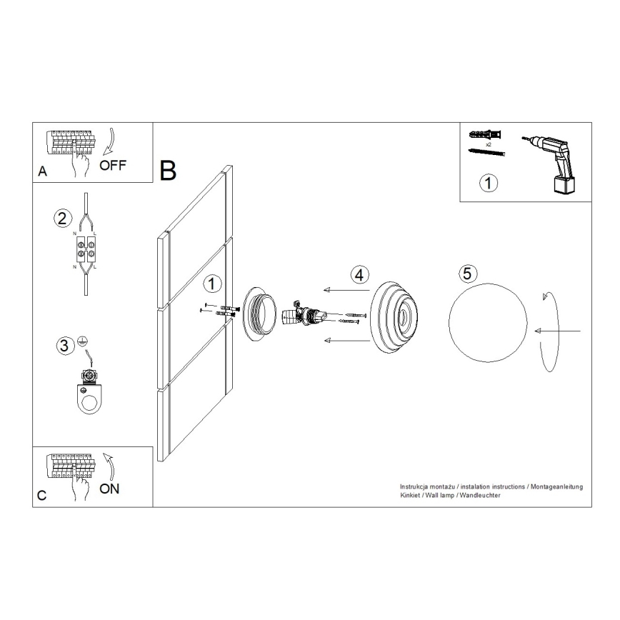 Aplica de perete pentru baie ZORI, 1xG9/8W/230V, IP44, albastră