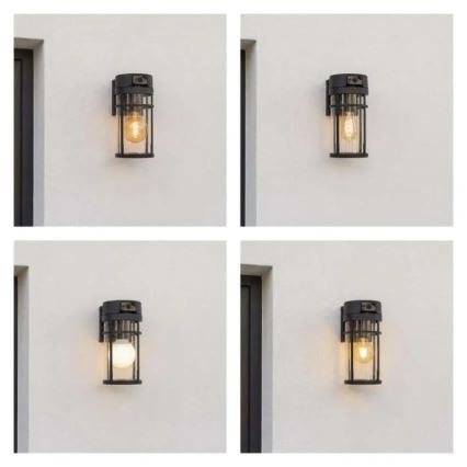 Aplica de perete pentru exterior cu cameră GOSMART, soclu E27, 15W, 230V, Wi‑Fi, IP44