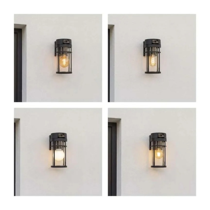 Aplica de perete pentru exterior cu cameră GOSMART, soclu E27, 15W, 230V, Wi‑Fi, IP44