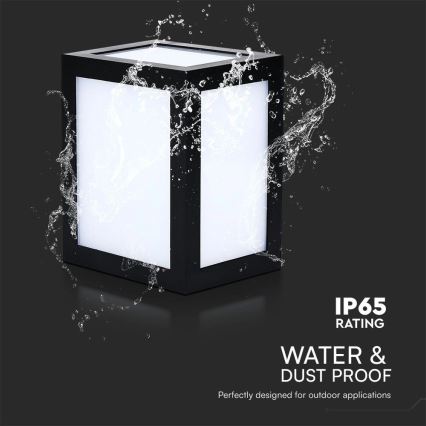 Aplică de perete pentru exterior cu LED/12W/230V 3000K IP65 neagră