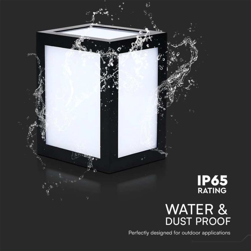 Aplică de perete pentru exterior cu LED/12W/230V 3000K IP65 neagră