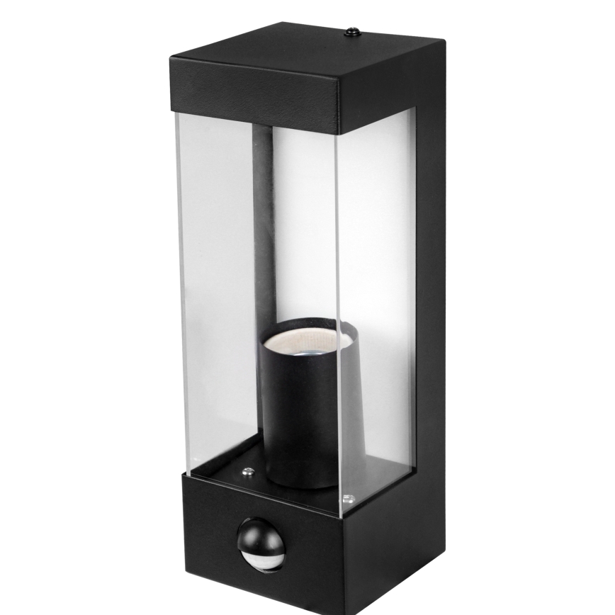 Aplica de perete pentru exterior cu senzor de mișcare și de amurg 1xE27/15W/230V IP44 negru