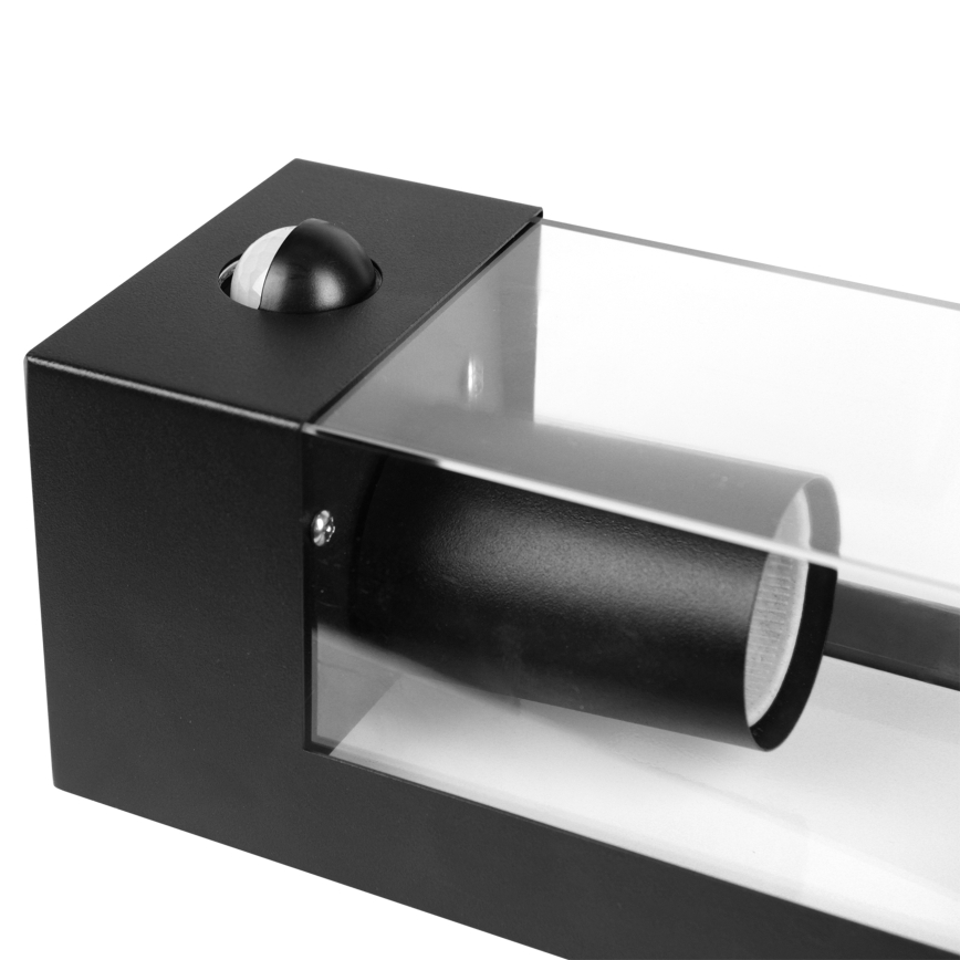 Aplica de perete pentru exterior cu senzor de mișcare și de amurg 1xE27/15W/230V IP44 negru