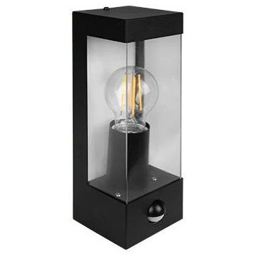 Aplica de perete pentru exterior cu senzor de mișcare și de amurg 1xE27/15W/230V IP44 negru