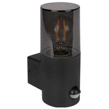 Aplică de perete pentru exterior cu senzor de mișcare și de amurg 1xE27/40W/230V IP44 negru/fumuriu