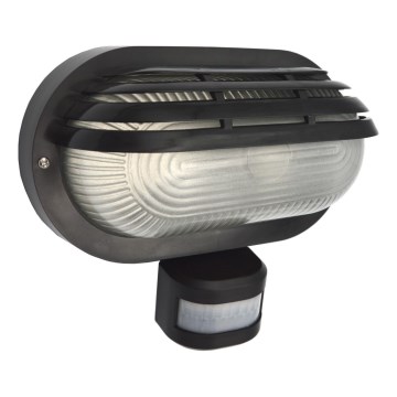 Aplica de perete pentru exterior cu senzor ORIKO 1xE27/15W/230V IP54 negru