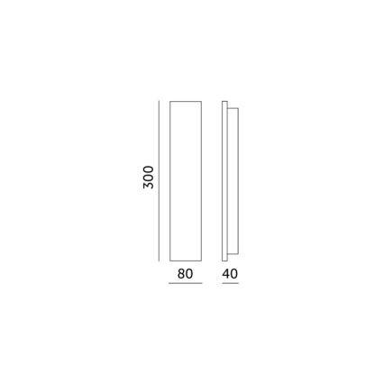 Aplică de perete pentru exterior LED MIRANA S LED/8W/230V 4000K IP44 30 cm neagră