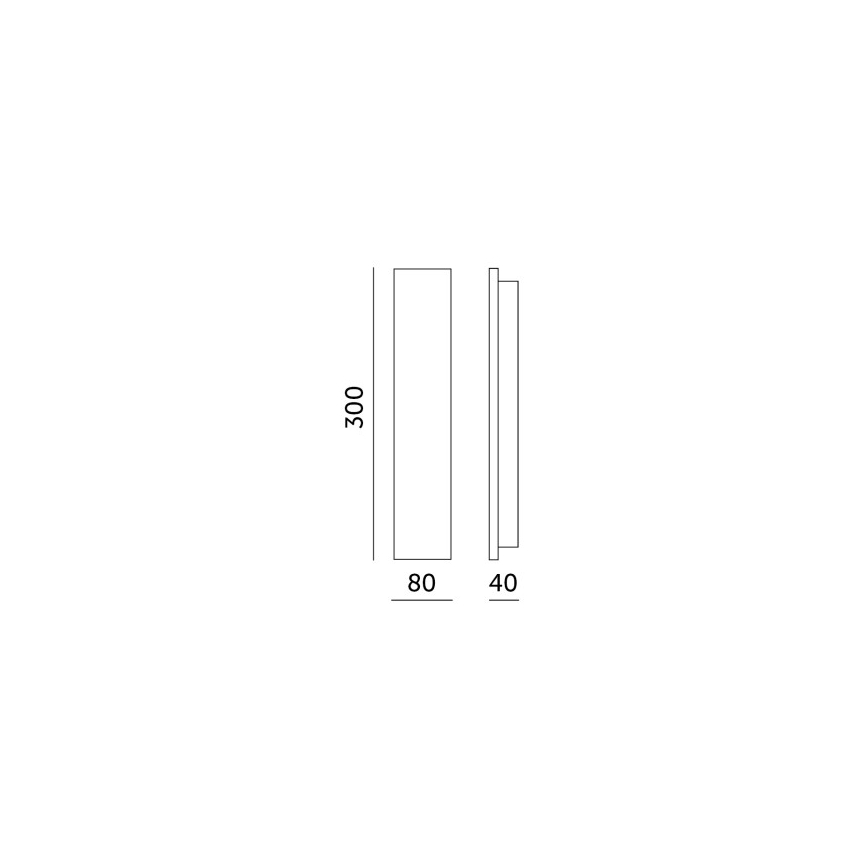 Aplică de perete pentru exterior LED MIRANA S LED/8W/230V 4000K IP44 30 cm neagră
