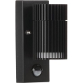 Aplică de perete pentru exterior, tip spot, cu senzor de mișcare și crepuscular RADILO, 1x GU10/11W/230V, IP44, negru