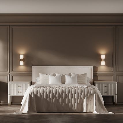 Aplică de perete PIEGA 2xE14/10W/230V alamă/albă