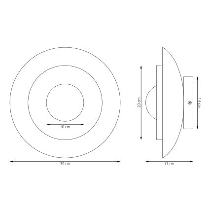 Aplică de perete POPPI 1xG9/8W/230V negru/alb