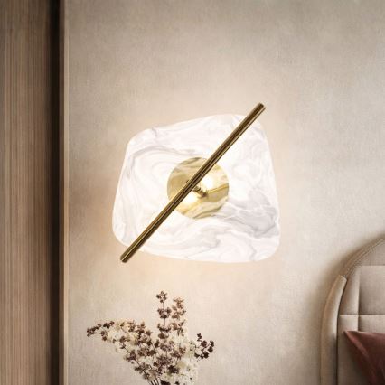 Aplica de perete RELAX LED, 5W, 230V, auriu/alb