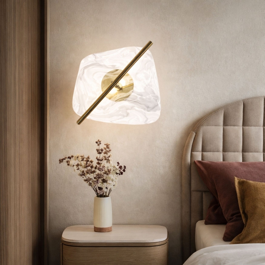 Aplica de perete RELAX LED, 5W, 230V, auriu/alb