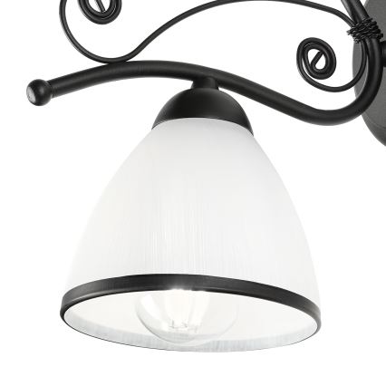 Aplica de perete RETRO 1x E27/60W/230V negru/alb