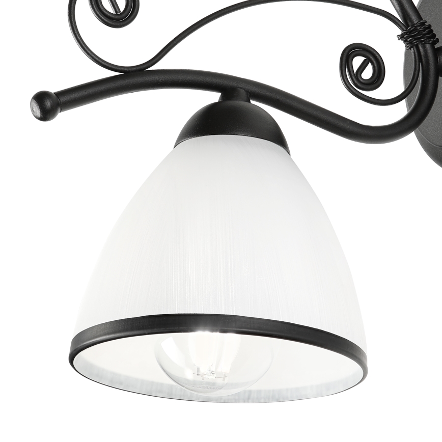 Aplica de perete RETRO 1x E27/60W/230V negru/alb