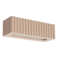 Aplica de perete RIGATA, 1xE27/15W/230V, ceramică, culoare taupe