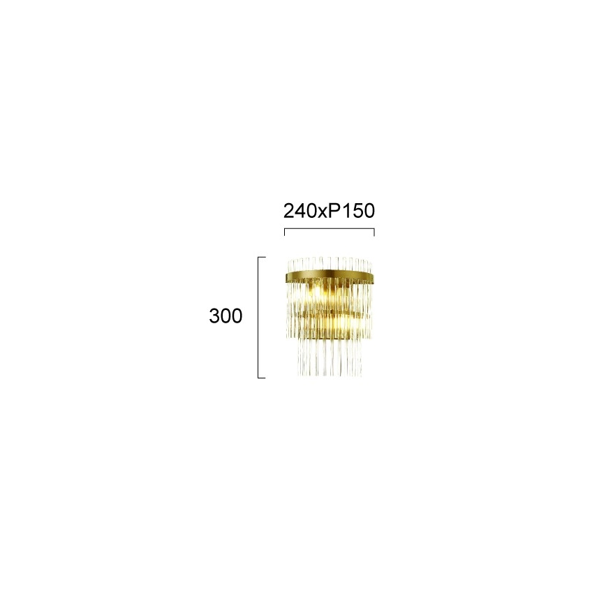 Aplica de perete SABRINA 2xE14/40W/230V aurie