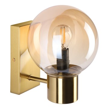 Aplică de perete SFERIO 1xE14/5W/230V alamă/bej fumuriu