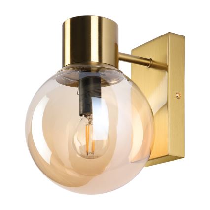 Aplică de perete SFERIO 1xE14/5W/230V alamă/bej fumuriu