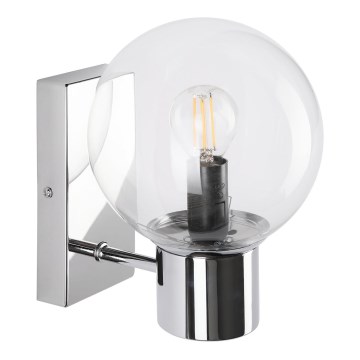 Aplica de perete SFERIO 1xE14/5W/230V crom lucios/sticlă transparentă