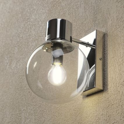 Aplica de perete SFERIO 1xE14/5W/230V crom lucios/sticlă transparentă